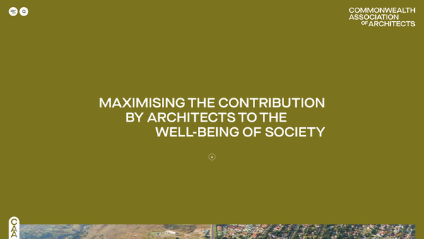 Screenshot of the Commonwealth Association Of Architects website