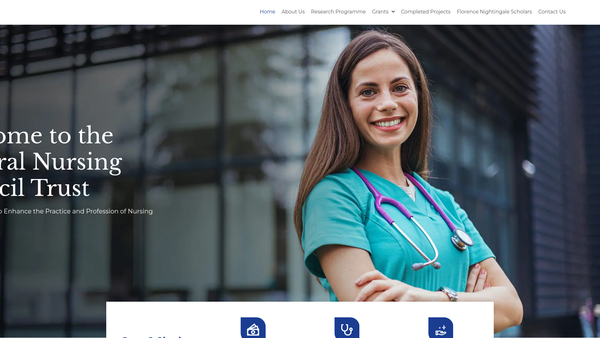 Screenshot of the The General Nursing Council For England And Wales Trust website