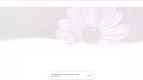 Screenshot of the Buxted Horticultural Society website