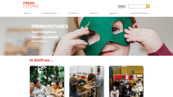 Screenshot of the Fresh Futures (Ncc) website