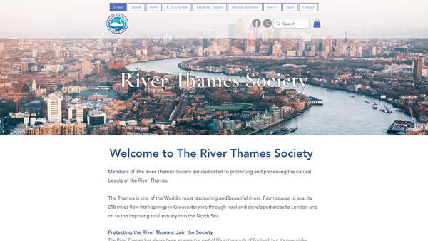 Screenshot of the River Thames Society website