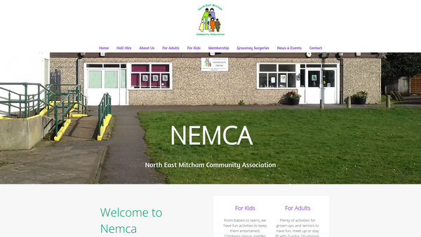 Screenshot of the North East Mitcham Community Association website