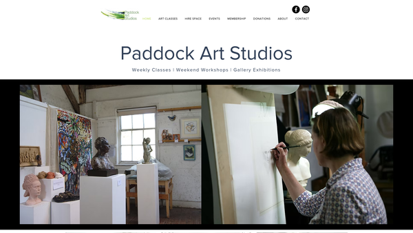 Screenshot of the Lewes And District Visual Arts Association website