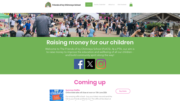Screenshot of the The Friends Of Ivy Chimneys School website