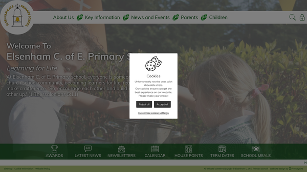 Screenshot of the Friends Of Elsenham School website