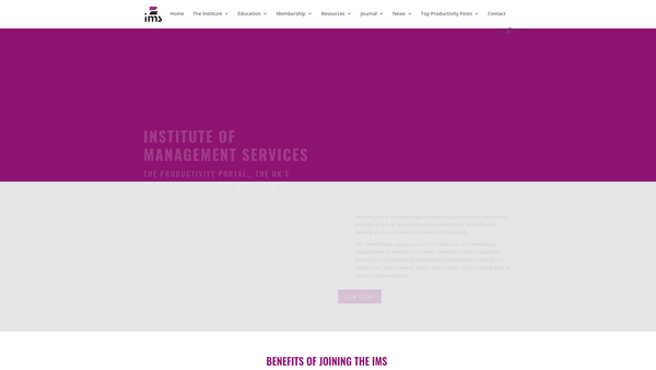 Screenshot of the Institute Of Management Services website