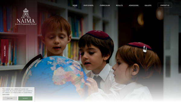 Screenshot of the Naima Jps website
