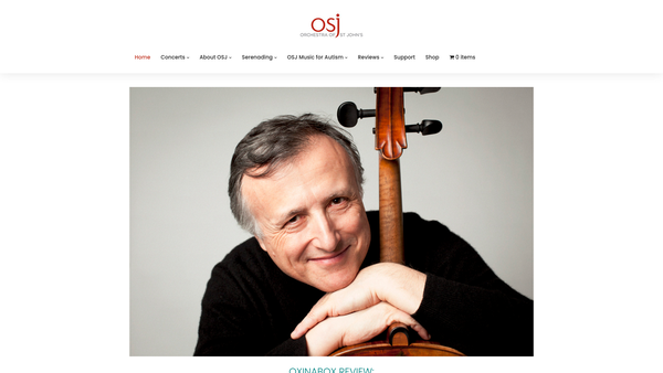 Screenshot of the Orchestra Of St John's Limited website