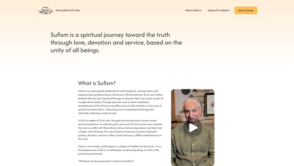Screenshot of the Khaniqahi Nimatullahi website