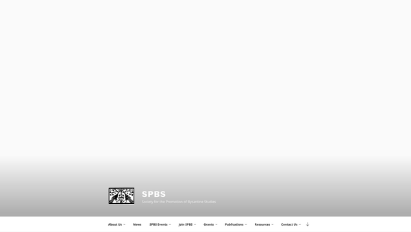 Screenshot of the The Society For The Promotion Of Byzantine Studies website