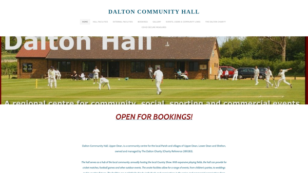 Screenshot of the The Dalton Charity website