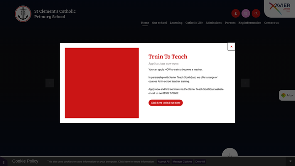 Screenshot of the Friends Of St Clements website