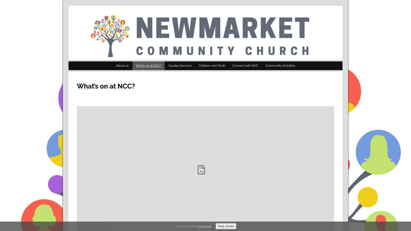 Screenshot of the Newmarket Community Church website