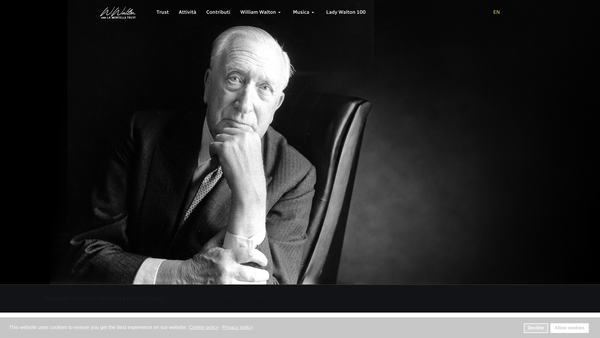 Screenshot of the The William Walton Trust website
