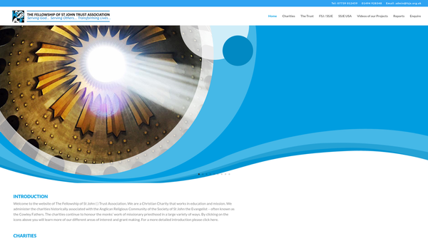 Screenshot of the Fellowship Of St John (UK) Trust Association website