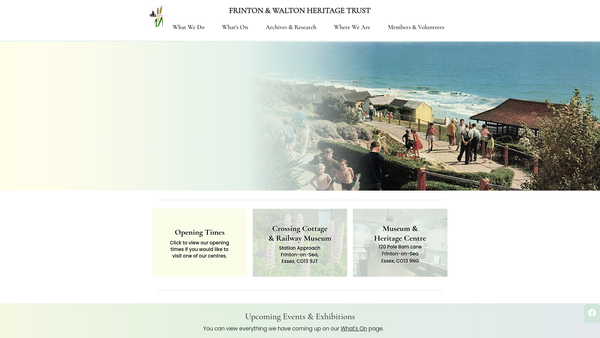 Screenshot of the Frinton And Walton Heritage Trust website