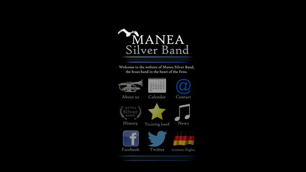 Screenshot of the Chatteris & Manea Silver Band website