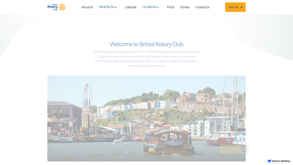 Screenshot of the Rotary Club Of Bristol Trust Fund website