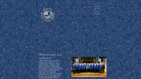 Screenshot of the Bristol Male Voice Choir website