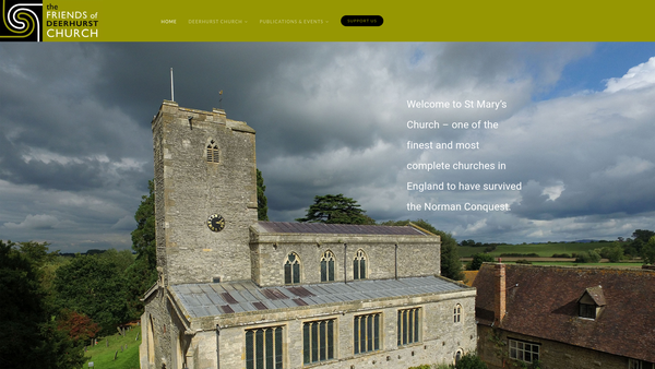 Screenshot of the The Friends Of Deerhurst Church website