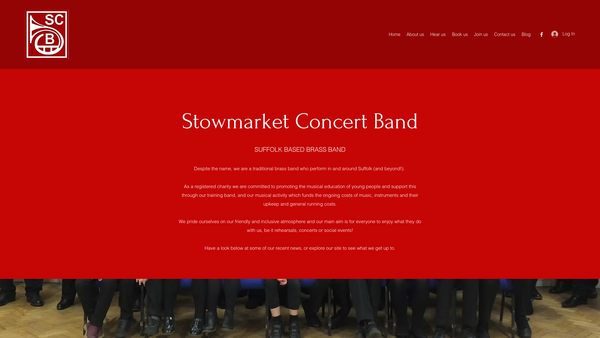 Screenshot of the Stowmarket Concert Band website
