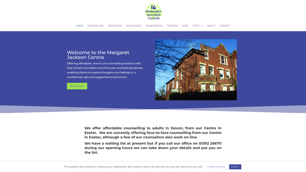 Screenshot of the The Margaret Jackson Trust website