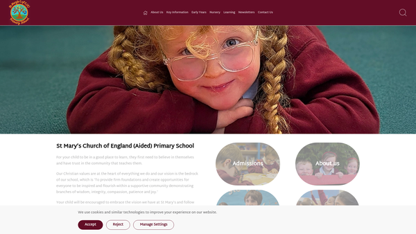 Screenshot of the The Friends Of St Mary's Church Of England Primary School Chipping Norton website