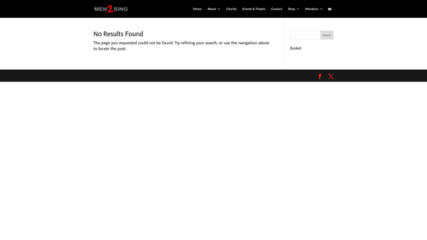 Screenshot of the South Woodham Ferrers Male Voice Choir website