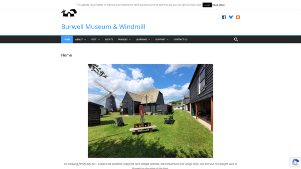 Screenshot of the Burwell Museum Trust website