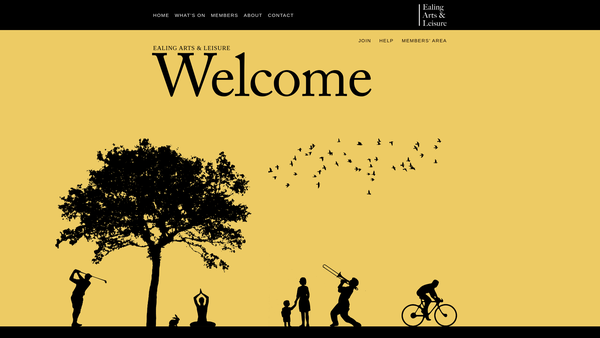 Screenshot of the Ealing Arts website