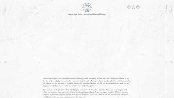 Screenshot of the The Community Church Holtspur Trust website