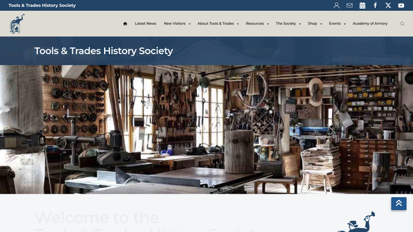 Screenshot of the The Tools And Trades History Society website
