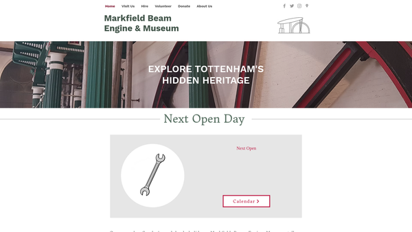 Screenshot of the Markfield Beam Engine And Museum website