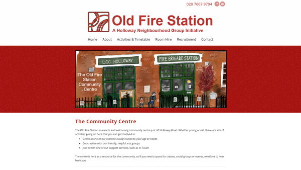 Screenshot of the The Holloway Neighbourhood Group website