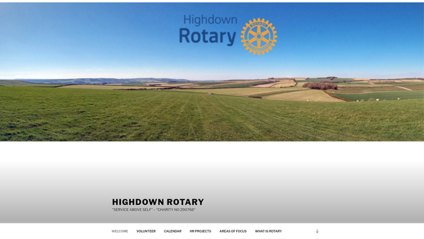 Screenshot of the Highdown Rotary website