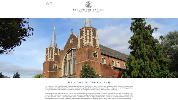 Screenshot of the St John The Baptist Greek Orthodox Trust website
