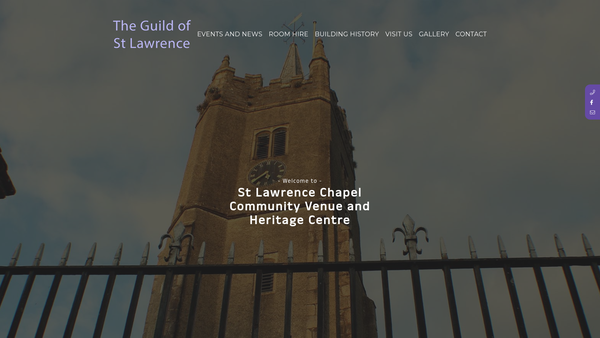 Screenshot of the The Guild Of Saint Lawrence - Ashburton - Devon website