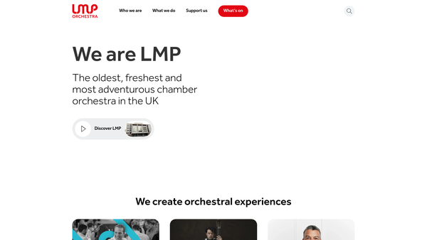 Screenshot of the The London Mozart Players Trust website
