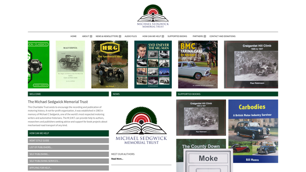 Screenshot of the The Michael Sedgwick Memorial Trust website
