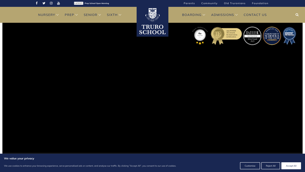 Screenshot of the The Truro School Former Pupils' Association website