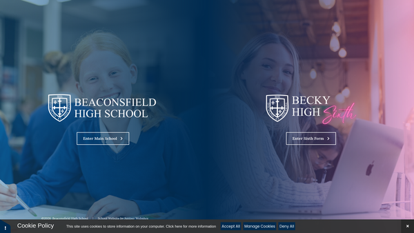 Screenshot of the Friends Of Beaconsfield High School website