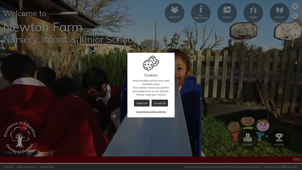 Screenshot of the Newton Farm Nursery, Infant And Junior School Fund website