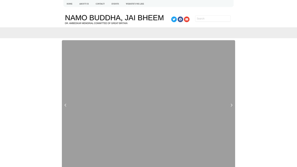 Screenshot of the Dr Ambedkar Memorial Committee Of Great Britain website