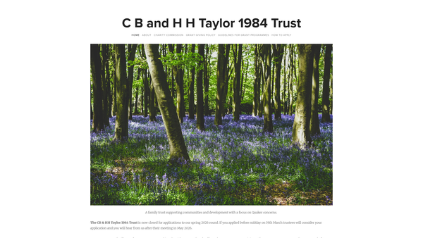Screenshot of the C B And H H Taylor 1984 Trust website