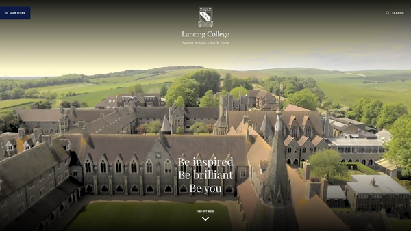 Screenshot of the Lancing Prep At Worthing Association website