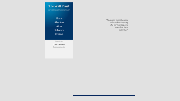 Screenshot of the The Wall Trust website