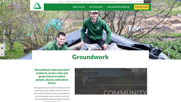 Screenshot of the The Federation Of Groundwork Trusts website