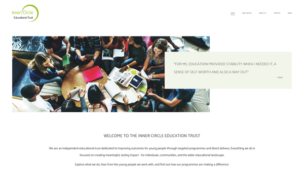 Screenshot of the The Inner Circle Educational Trust website