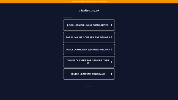 Screenshot of the Banbury U3A website