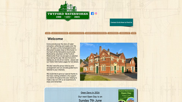 Screenshot of the The Twyford Waterworks Trust website
